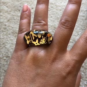 Louis Vuitton brown inclusion ring